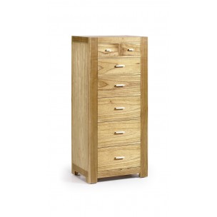 Comoda alta natural 7 cajones