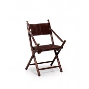 SILLA TARLTON PLEGABLE MADERA Y CUERO