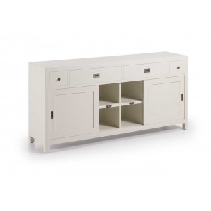 Buffet New White 4 cajones 2 puertas correderas 4 huecos