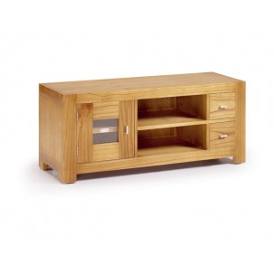 Mueble TV natural 2 Cajones 1 Puerta 2 Huecos 